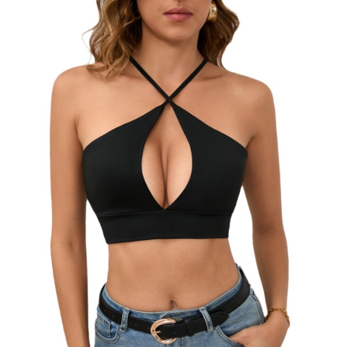 The 2025 hit small vest women's cutout strappy sexy summer top