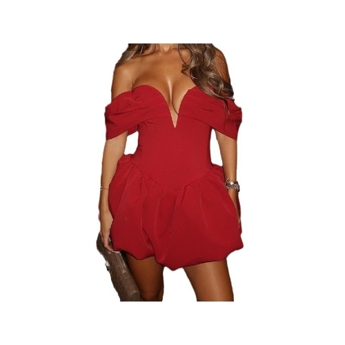 Sweet  Sleeves High Waist Mini Aesthetic A-Line Evening Dresses