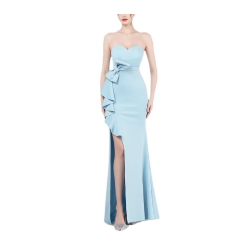 New off-the-shoulder strapless long evening dress