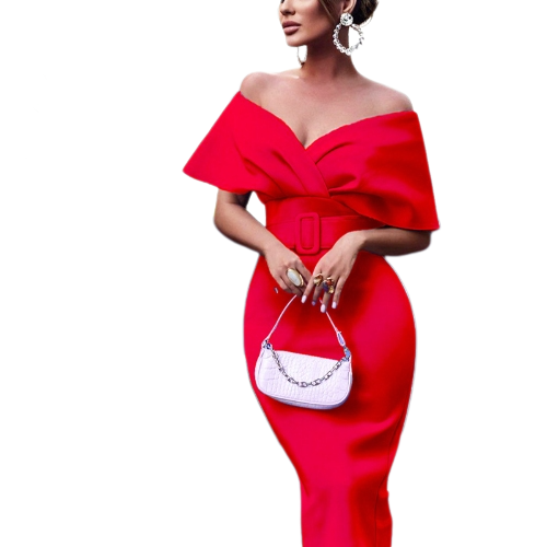 Sexy style V-neck waist-cinching and slimming effect