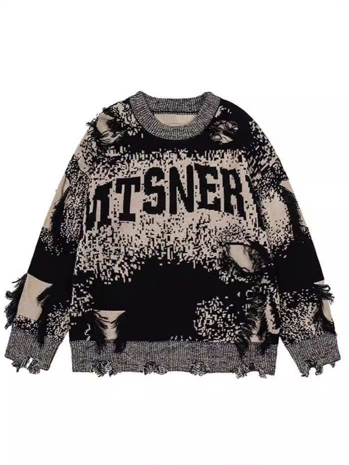 American-style streetwear autumn new trendy vintage style versatile and unique design casual men's and women's sweater
